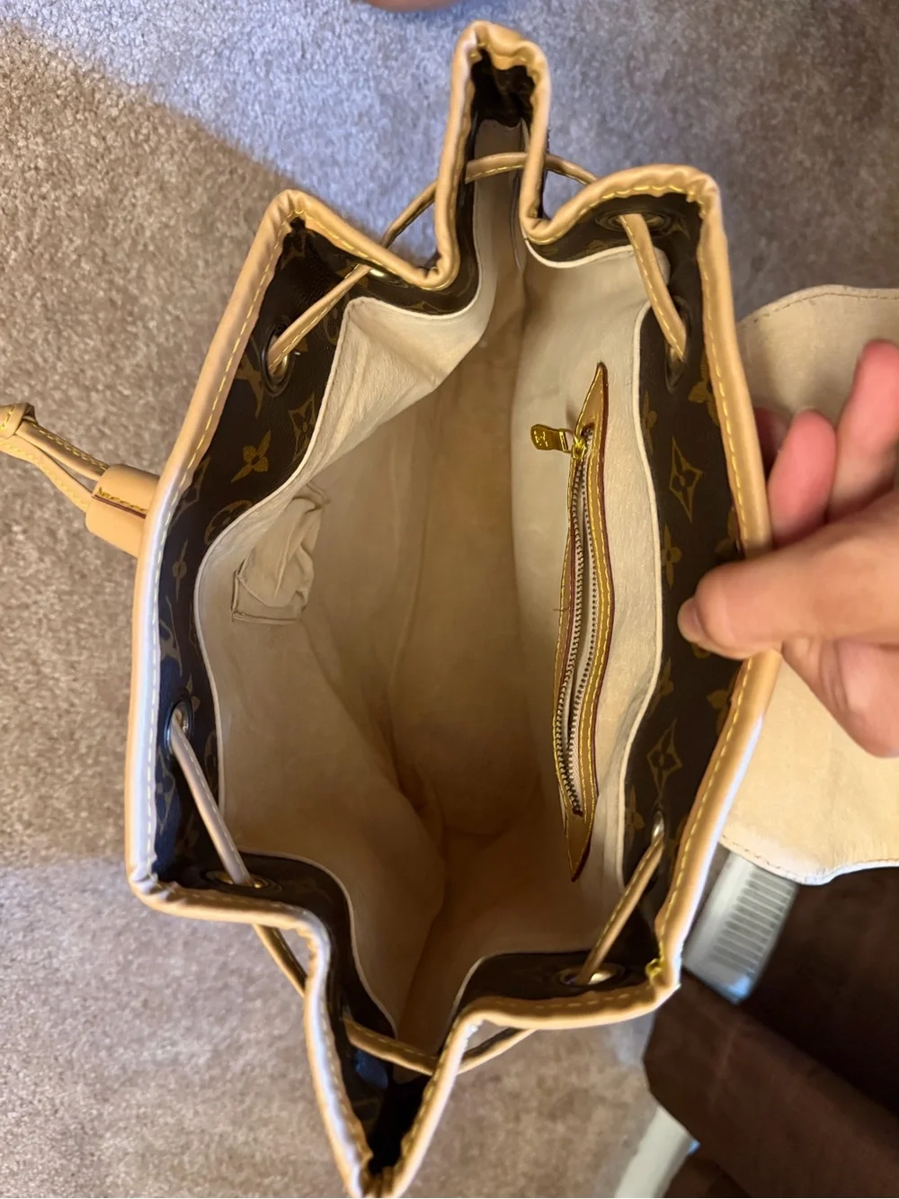 Louis Vuitton Monogram Canvas Drawstring Backpack